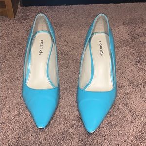 Turquoise stiletto heels 8.5